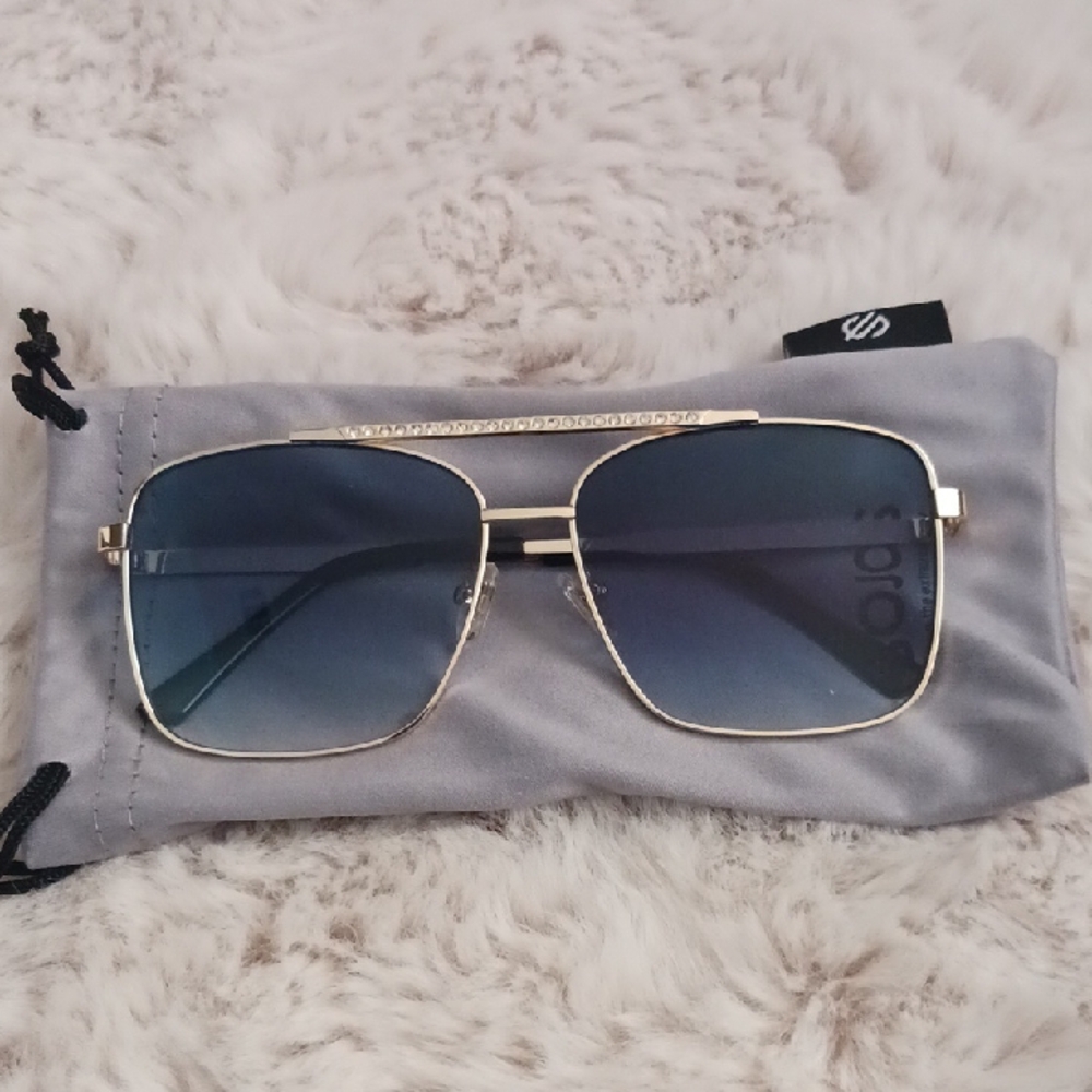 Stylish Gold and Green Sunglasses